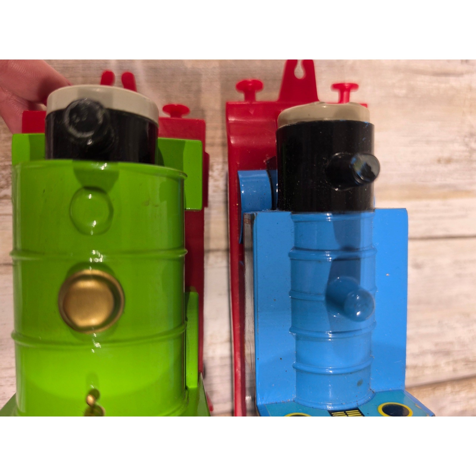 Vintage Thomas & Percy ERTL Toy Trains Blue Green 1990s Set READ