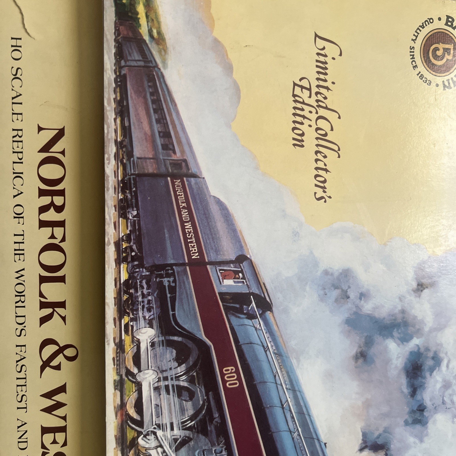 BACHMANN NORFOLK & WESTERN CLASS J #608 Ho Scale In Original Box RUNS