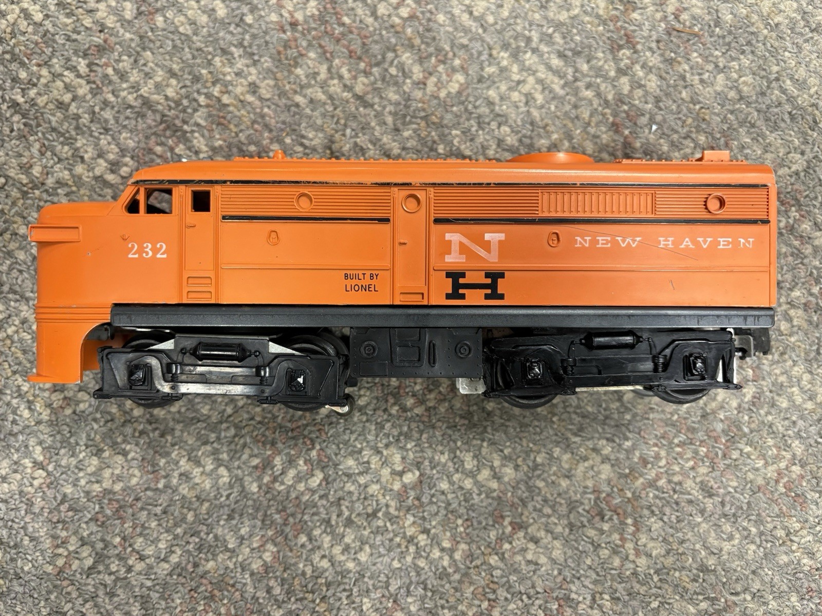 + Lionel Postwar O Gauge New Haven 232 Orange Alco A Unit Diesel Locomotive *SS