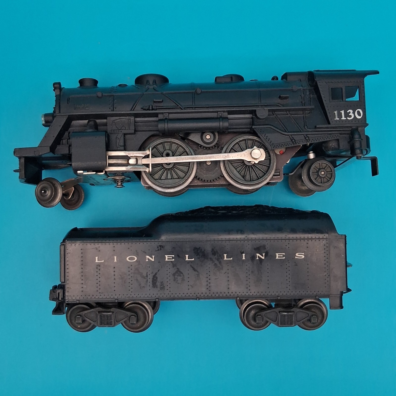 Vintage Lionel Lines O27 Gauge 1950s Scout 1130 2-4-2 & 6066T Tender TESTED RUNS