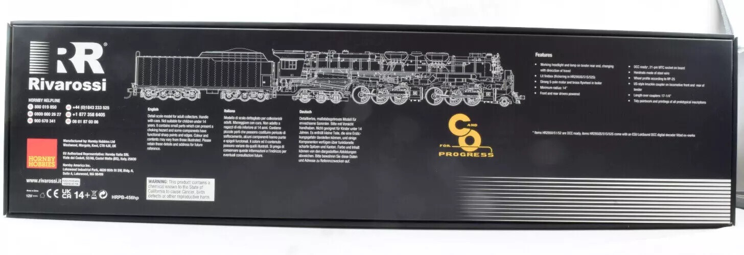 Rivarossi Chesapeake & Ohio 2-6-6-6 Allegheny #1632 HO Steam Locomotive HR2951