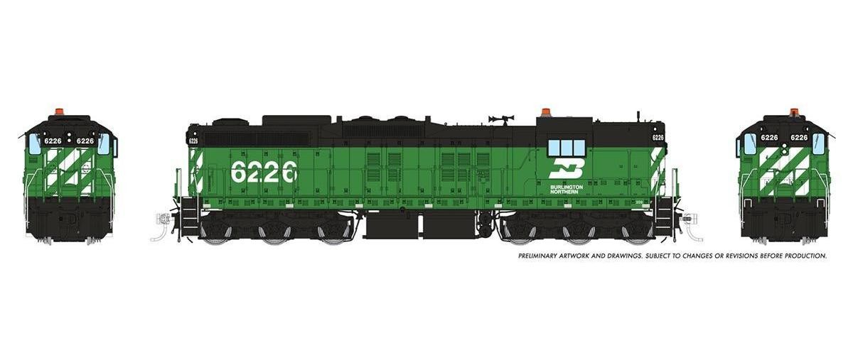 Rapido ~ HO Scale ~ Burlington Northern ~ SD9 #6229 ~ DCC & Sound ~ 050627