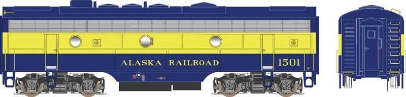 Bowser 24705 HO Scale EMD F7B – Standard DC Alaska Railroad #1501