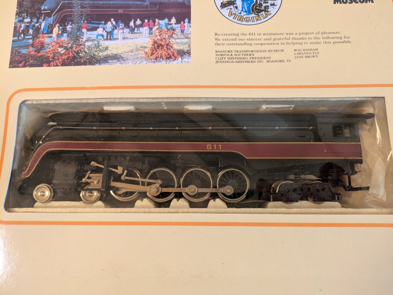 HO 4-8-4 Class J w/ Tender NW Norfolk & Western “Spirit of Roanoke” NOS #0657-A4