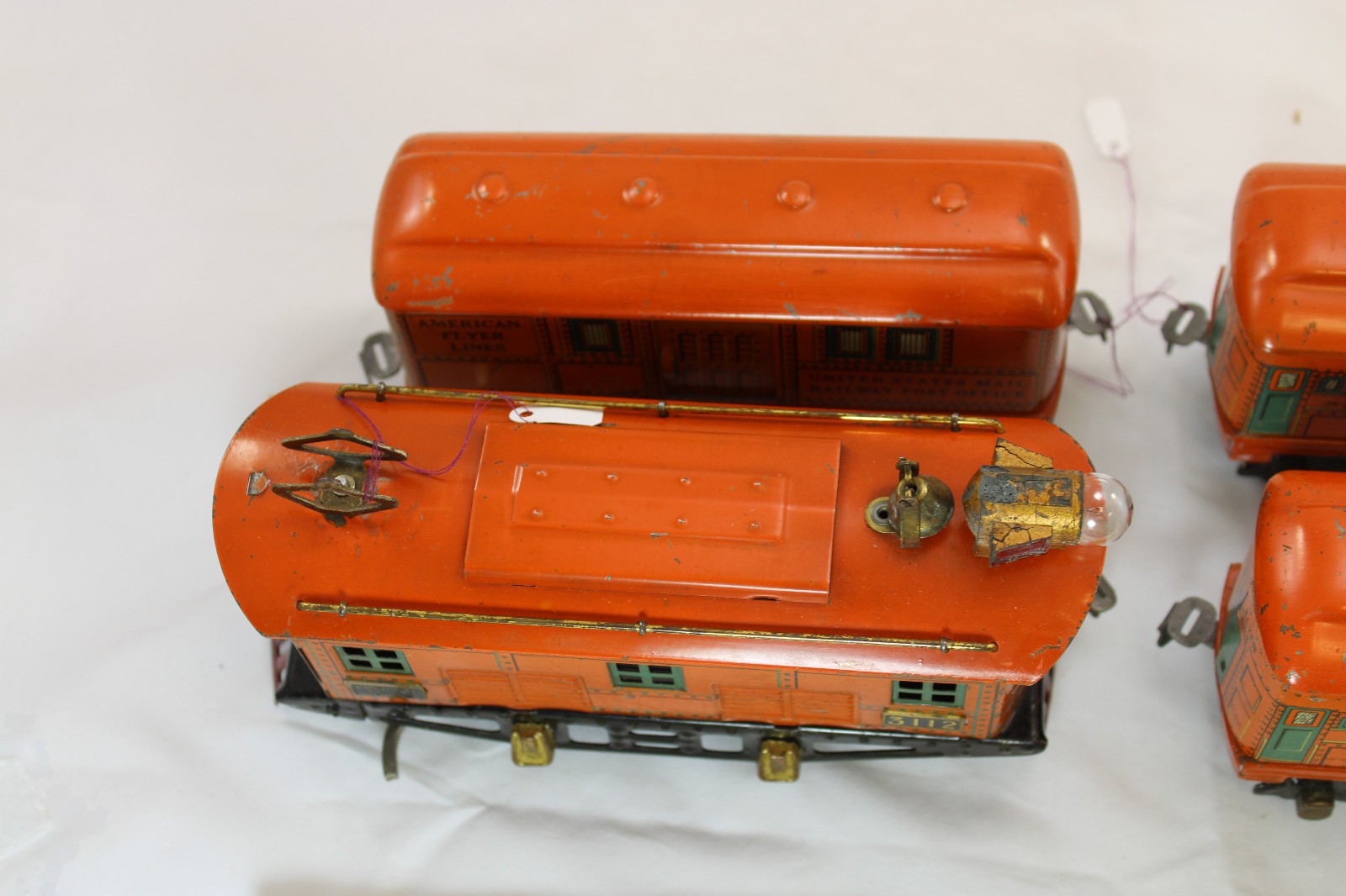 O Gauge – Pre-War American Flyer – Paul Revere Boxcab Set – Orange