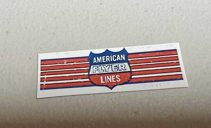 AMERICAN FLYER #740 741 Water Decal For Hand Car