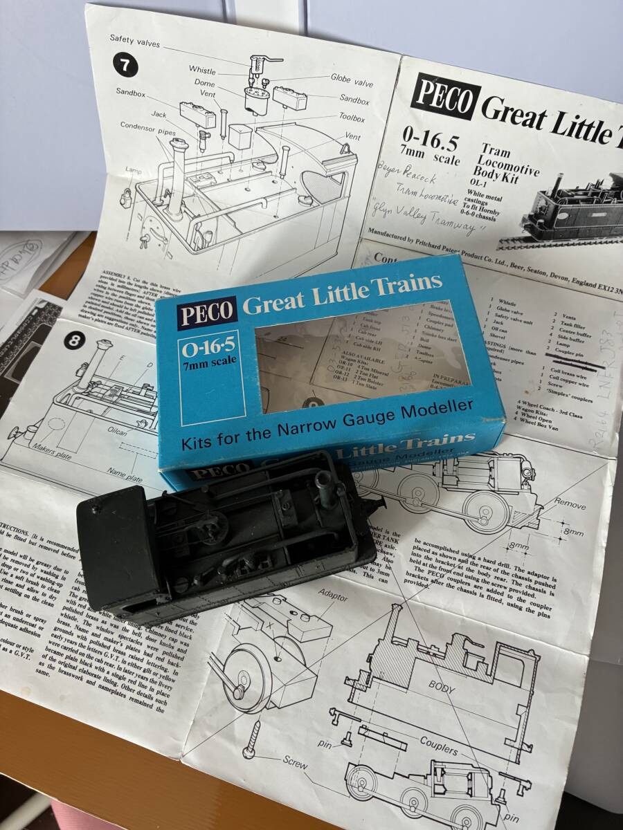 PECO O-16.5 7mm Glyn Valley Tramway Beyer Peacock Tram Loco Built Rovex Chassis