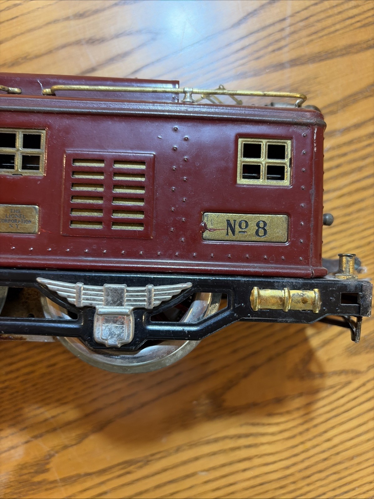 Lionel Prewar #8 Electric Locomotive Maroon Paint 1920,s UNTESTED