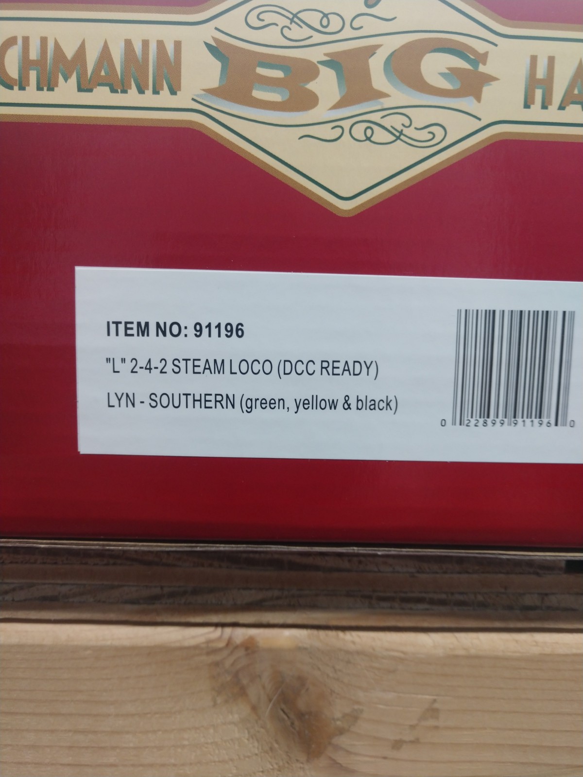 older Bachmann G scale “L” 2-4-2 steam loco – item #91196 – LYN – SOUTHERN – NEW