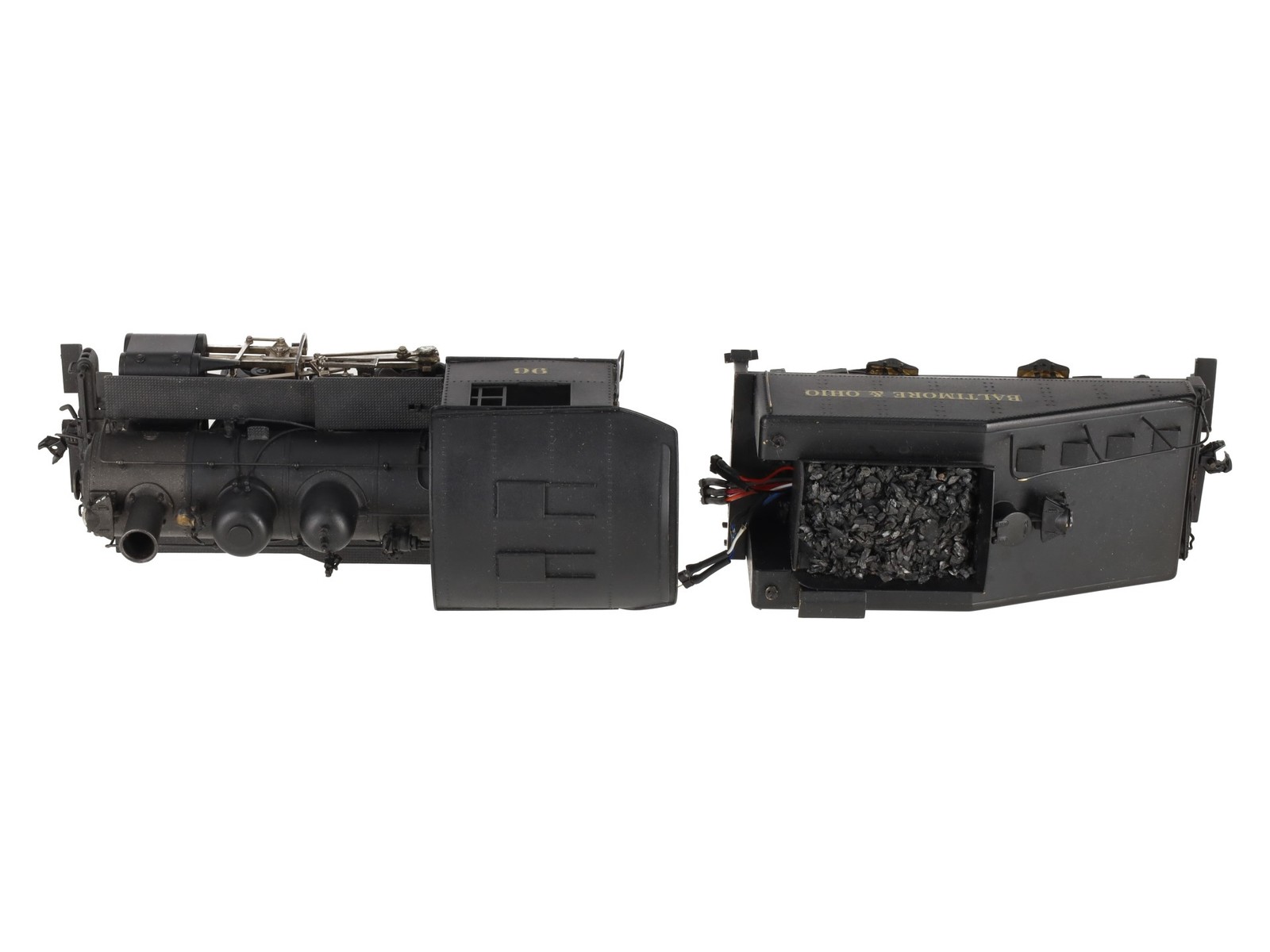 KTM O Scale 2-Rail B&O 0-4-0T Dockside Steam locomotive w/tender #96 – Painted