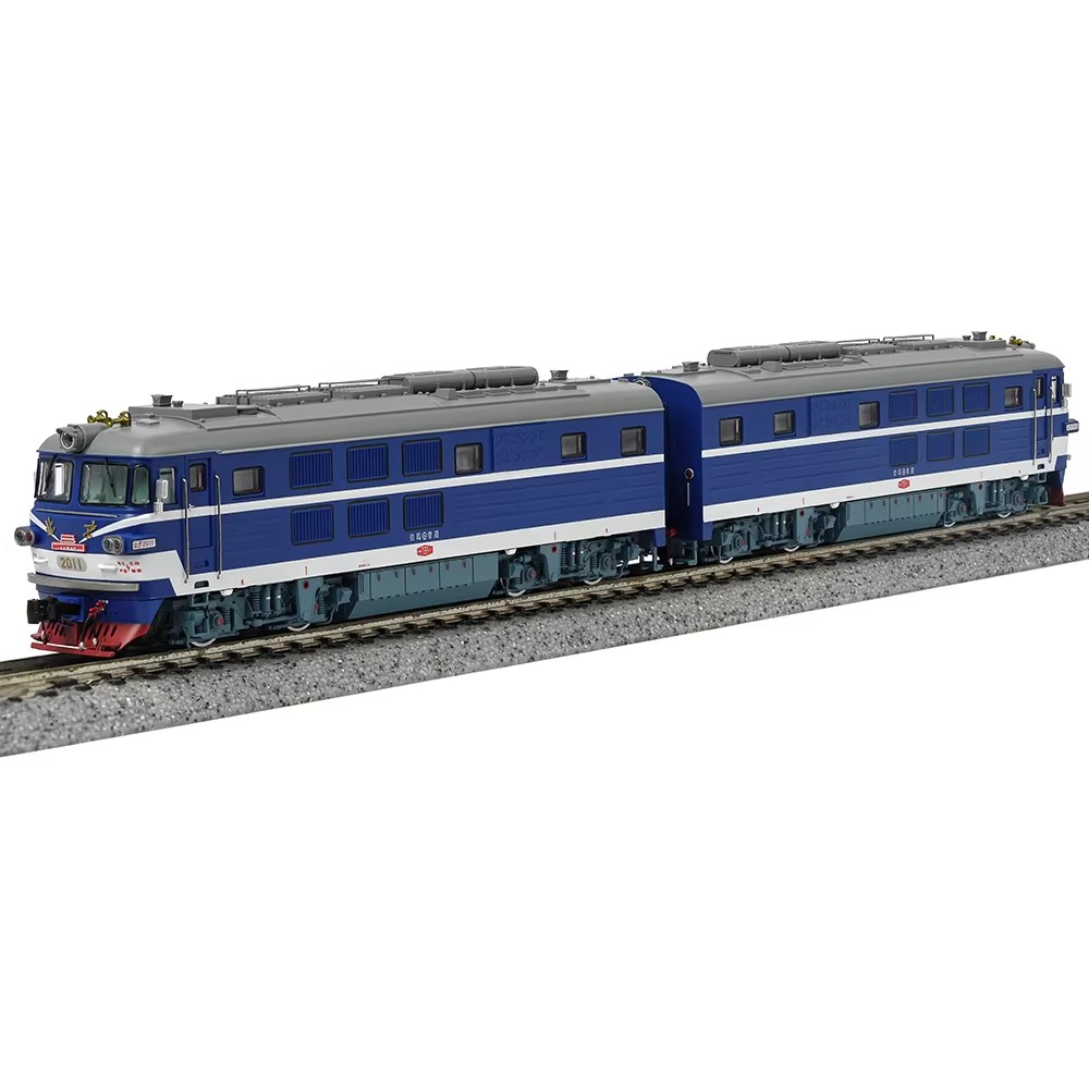 Charming China Railway BJ Locomotive Double Heading Train Model-N scale Collect