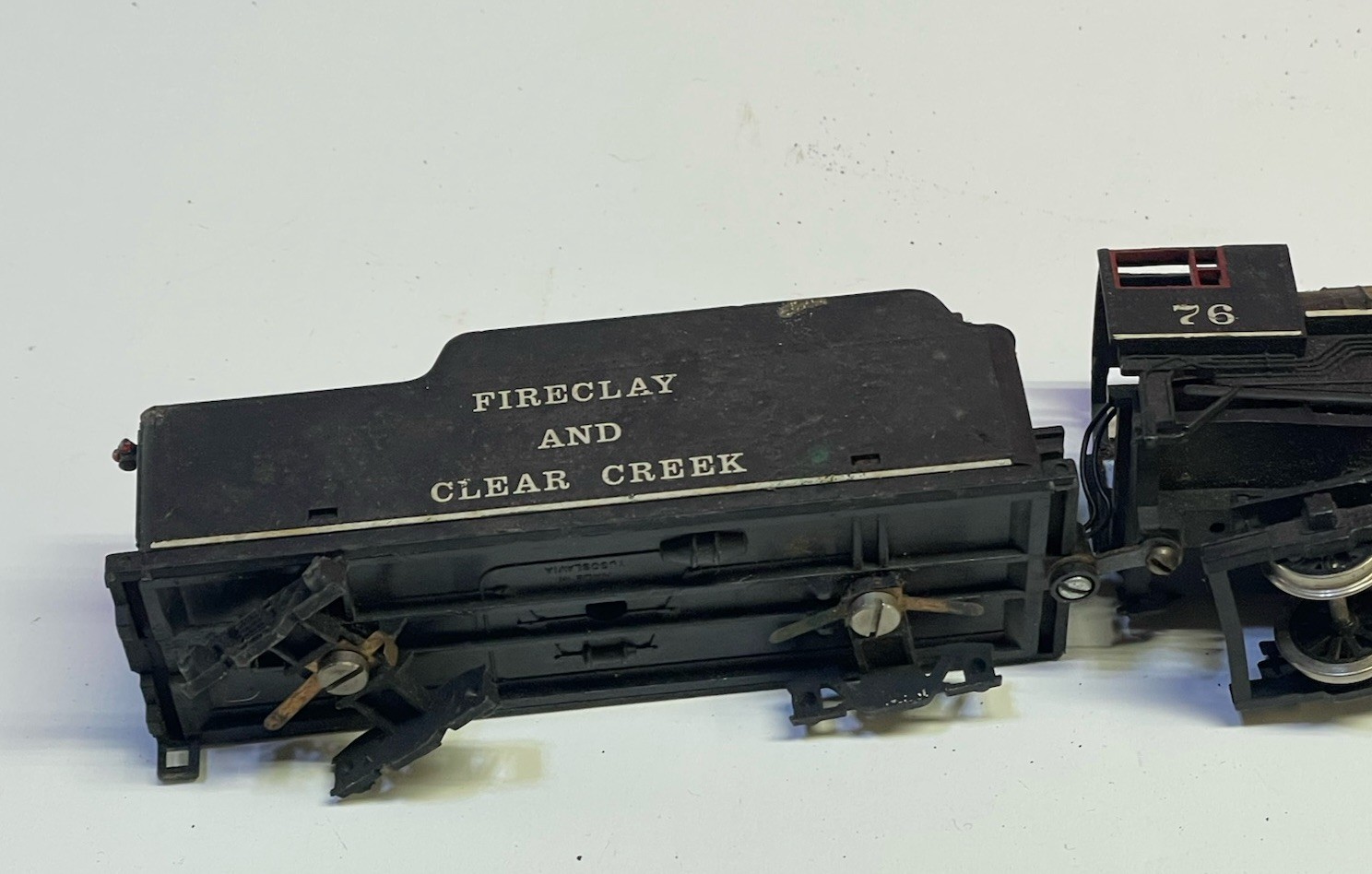 Vtg FIRECLAY AND CLEAR CREEK HO Steam Locomotive 76 Yugoslavia *FOR PARTS AS IS*
