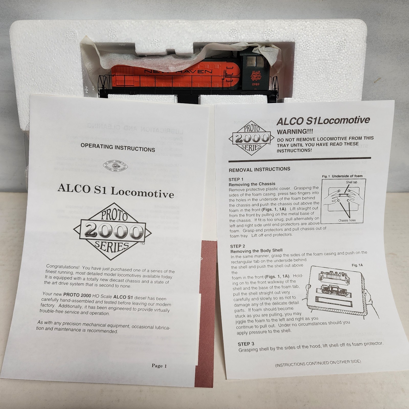 Life Like PROTO 2000 21360 HO ALCO S1 NEW HAVEN RR 0989 DCC Ready Plug On Board