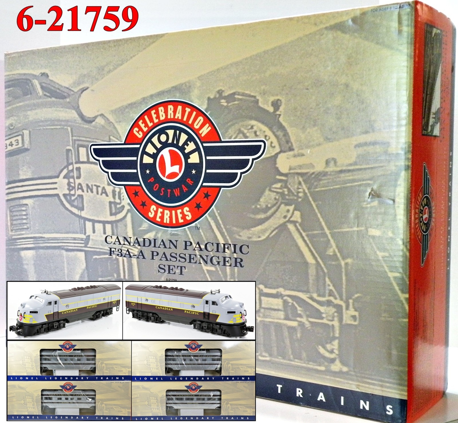 Lionel 6-21759 Canadian Pacific F3 A-A Passenger Set Postwar Celebration 1999