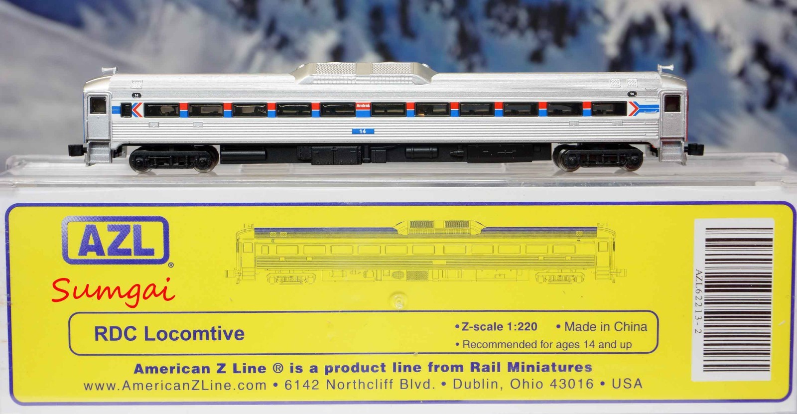 AZL 62213-2 AMTRAK #14 BUDD RDC Locomotive Z Scale Z Gauge American Z Line