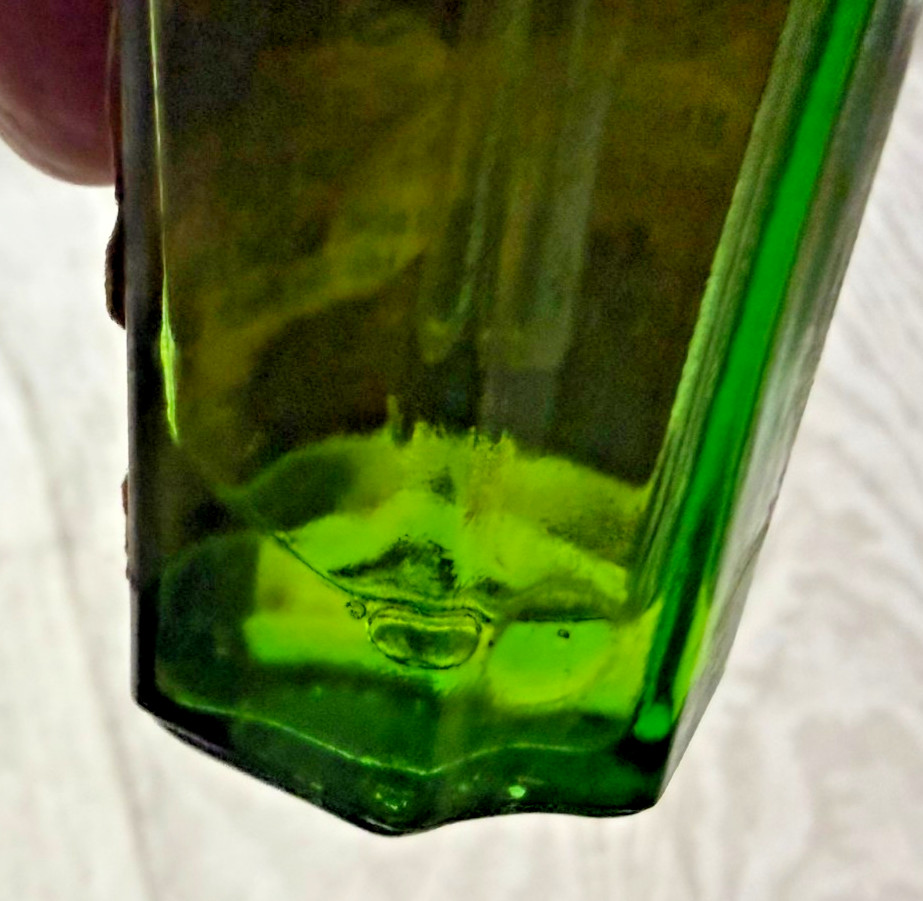 Vintage Marx Locomotive Smoke Bottle Green Glass for Smoking 666 or 333!