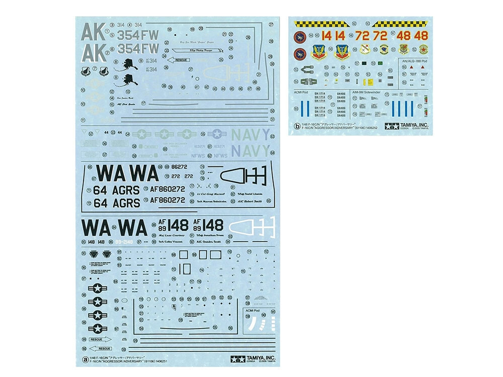 Tamiya 1/48 F-16 C/N Agressor/Adversary Kit #61106