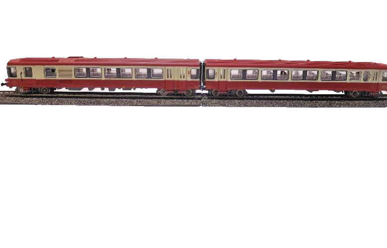 JOUEF 8626-5489 X 4737 + XR 8734 Red/Beige Livery, Red Roof, SNCF Logo