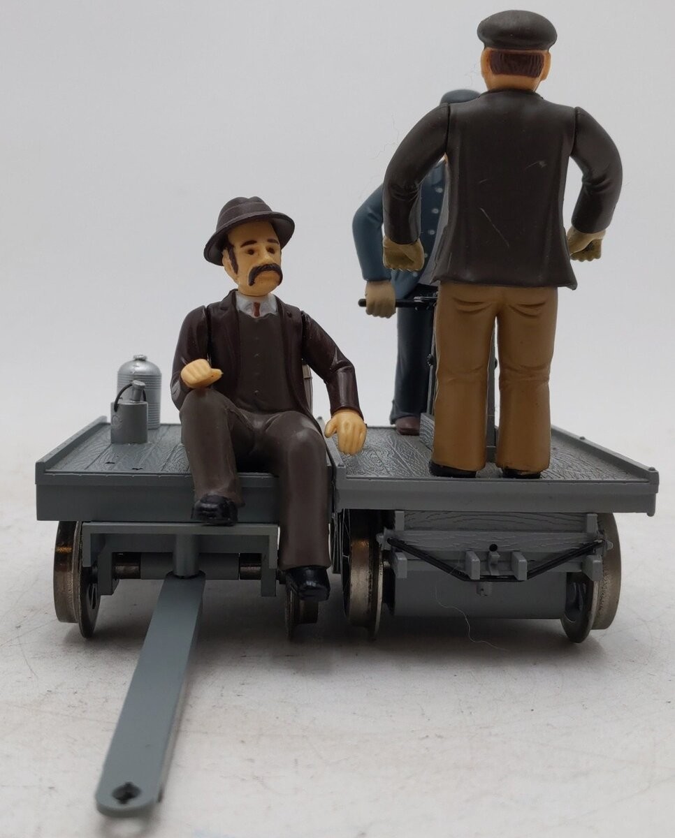 Bachmann 96201 G Motorized Handcar with Trailer EX