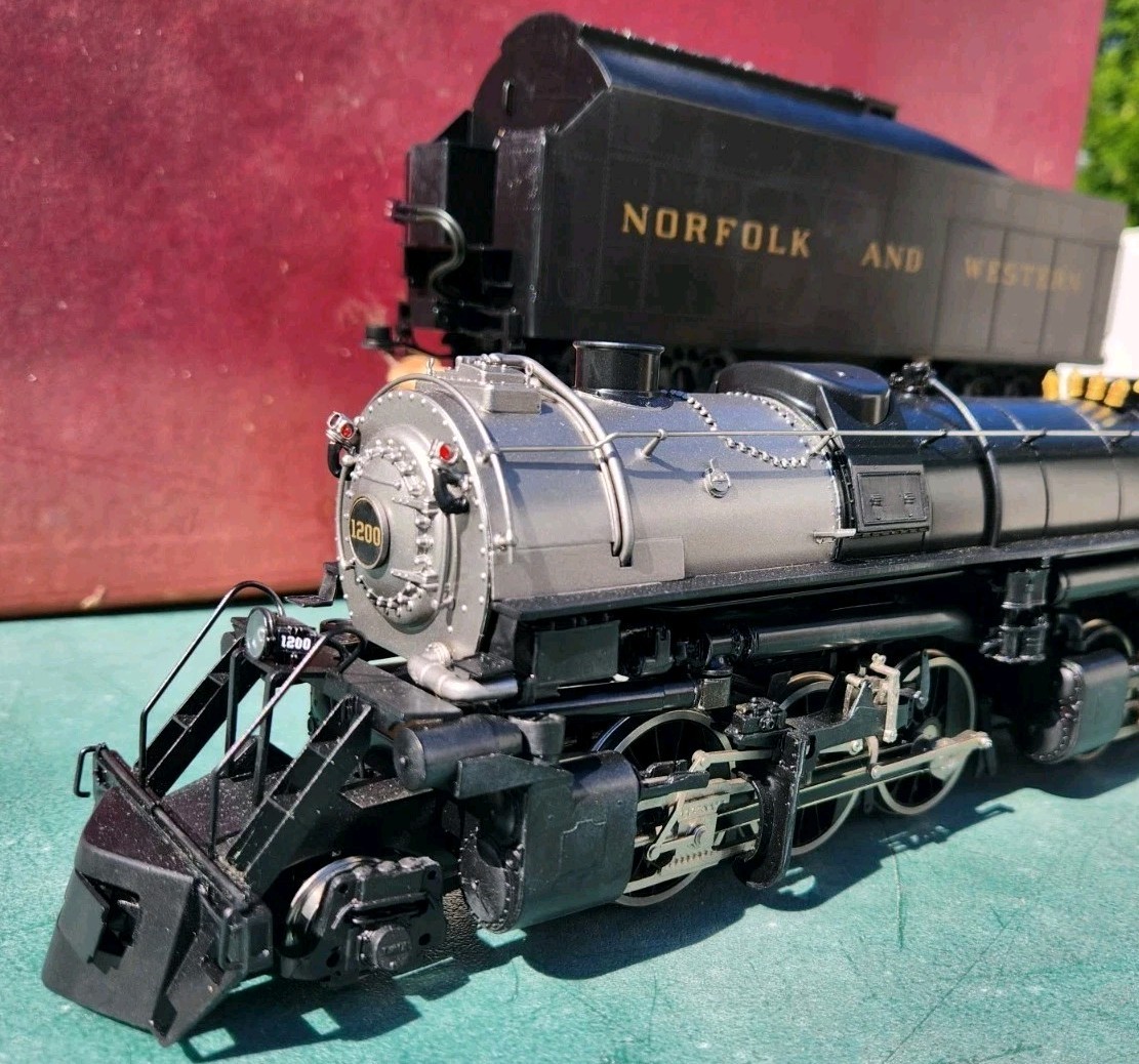 Vintage O-Gauge Brass 1200 Norfolk And Western Steam Locomotive & Tender RARE!!