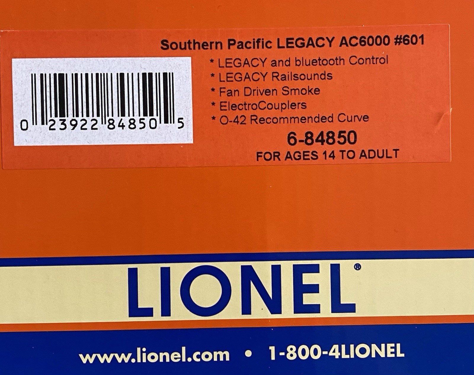 Lionel Legacy 6-84850 Southern Pacific GE AC6000 Diesel Locomotive #601