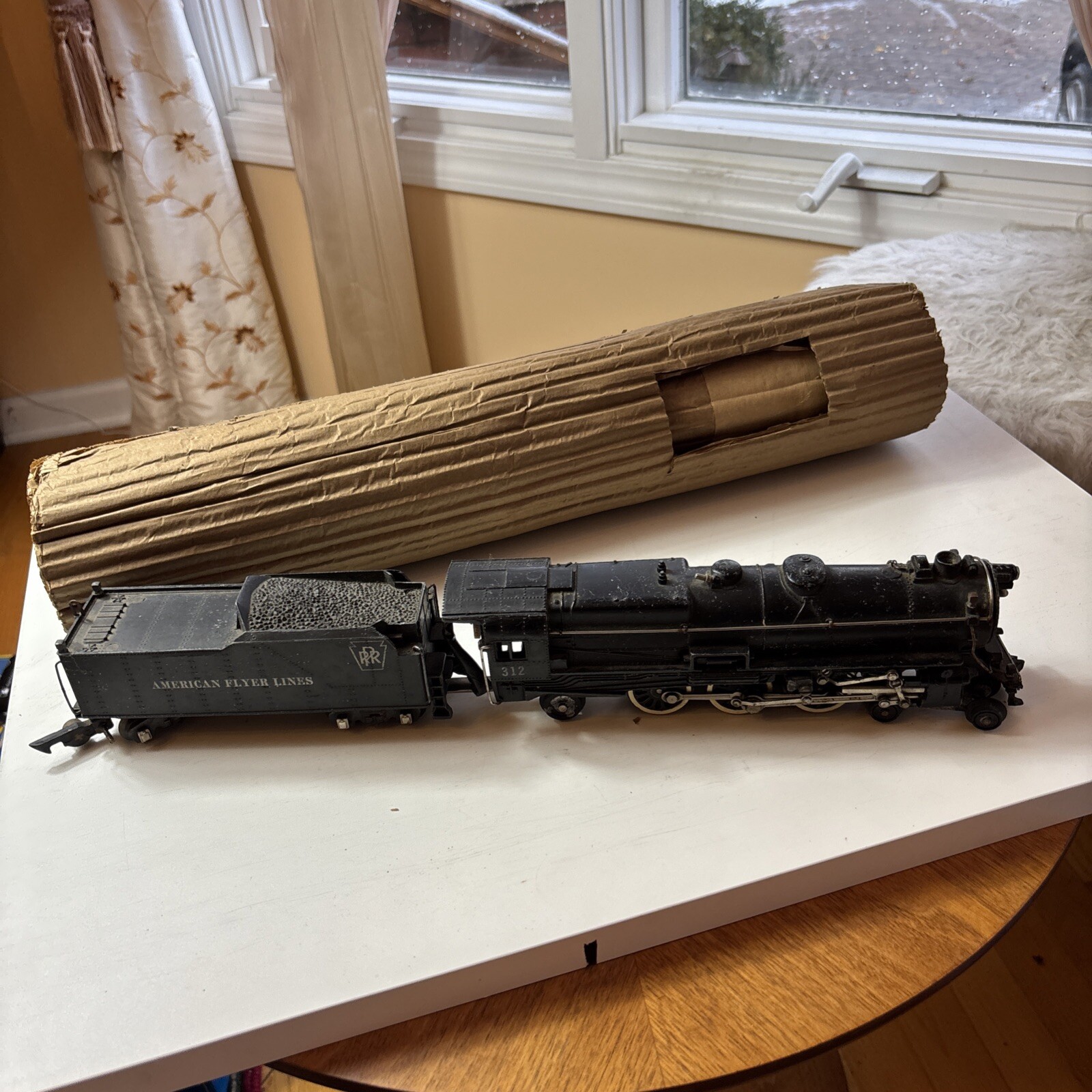 VINTAGE 1947 AMERICAN FLYER #312 – STEAM ENGINE & TENDER 4-6-2 Untested