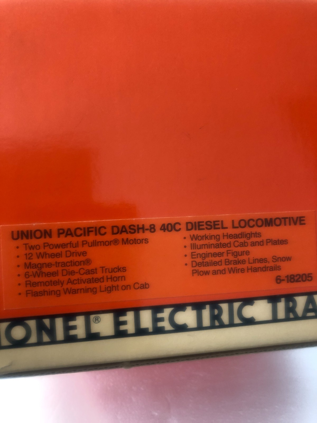 LIONEL UNION PACIFIC DASH -8 40C DIESEL LOCOMOTIVE 6-18205 O GAUGE