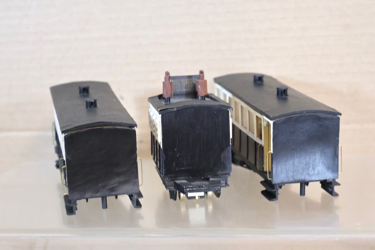 KIT SCRATCH BUILT O-16.5 WSLR DIESEL DMU LOCOMOTIVE & COACH SET ol