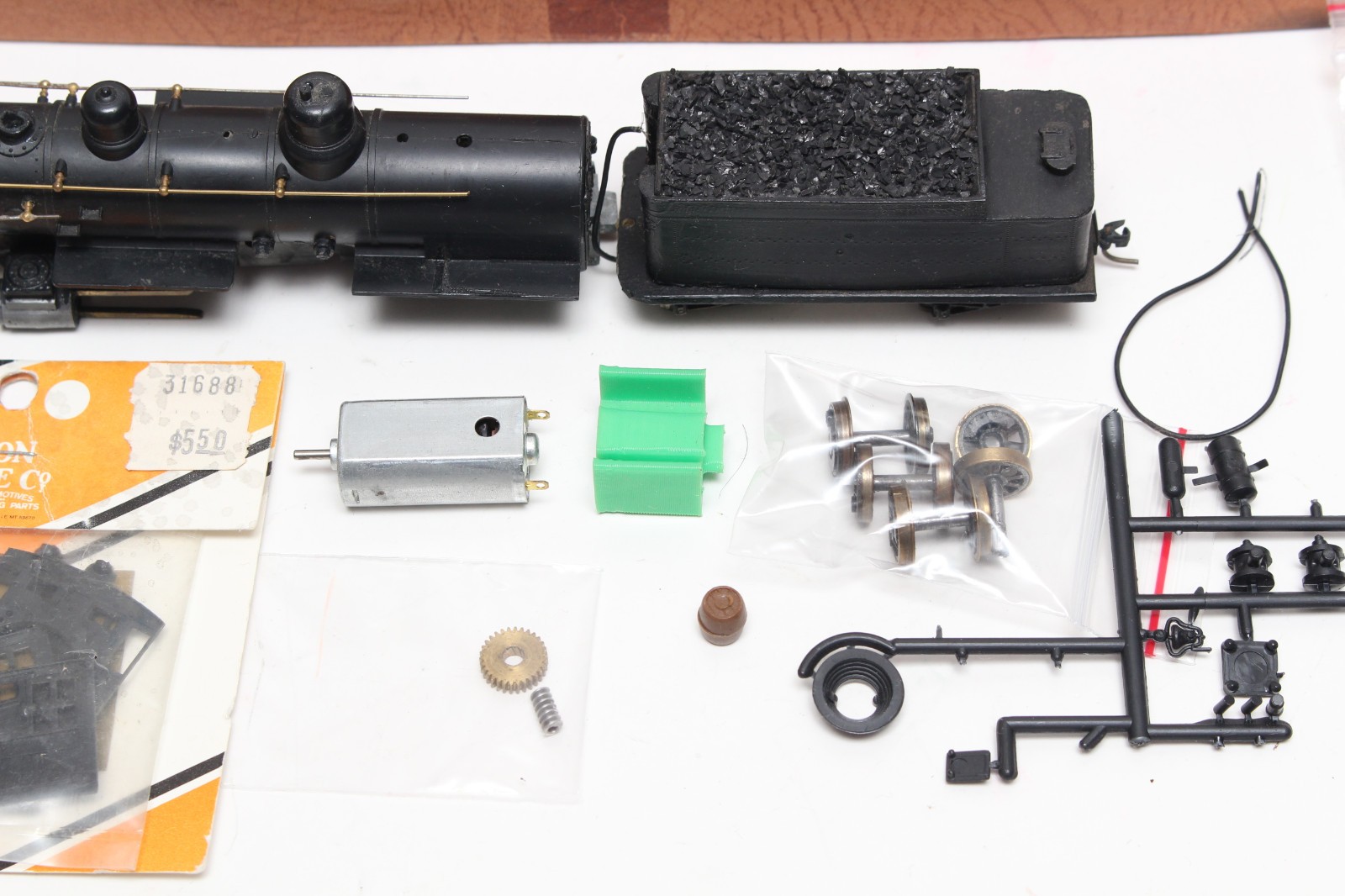 HON3 MDC ROUNDHOUSE 2-8-0 MODEL OLD TIMER LOCOMOTIVE KIT NWSL UPGRADE BRASS GEAR