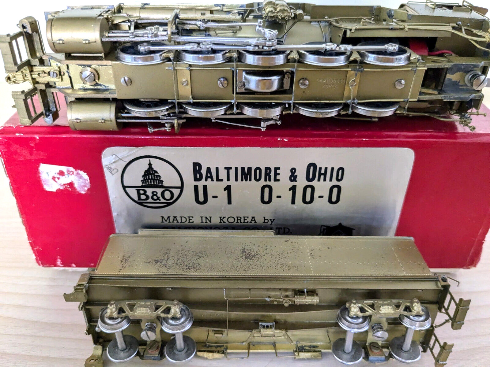 WESTSIDE SAMHONGSA BRASS “B&O U-1 0-10-0” HO **BACKHEAD **CAN MOTOR **RUNS G@@D!