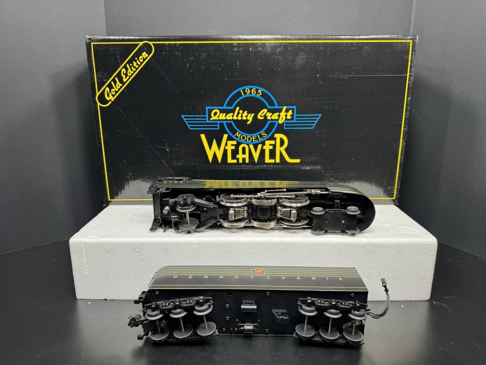 Weaver 3-rail brass Pennsylvania PRR Torpedo 4-6-2 Pacific steam engine #3768 EX