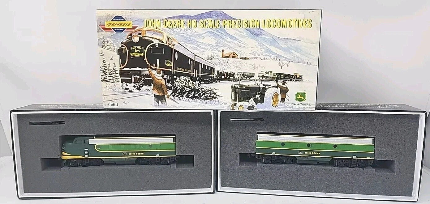 JOHN DEERE 2002 2nd PRECISION Series LOCOS- F7A & F7B UNITS GENESIS HO Scale NEW