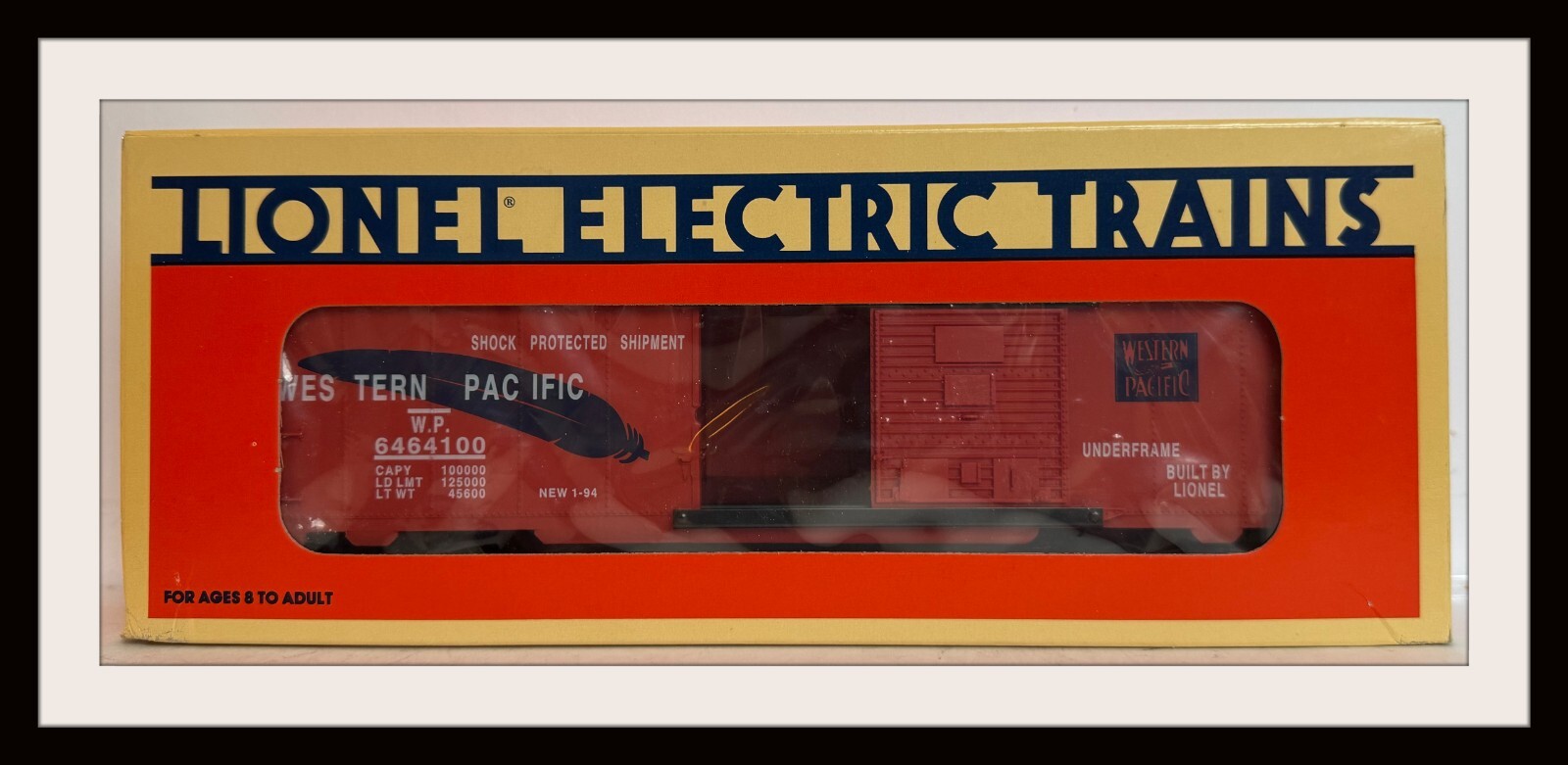 Lionel Western Pacific Box Car # 6464100 Red and Black New Old Stock