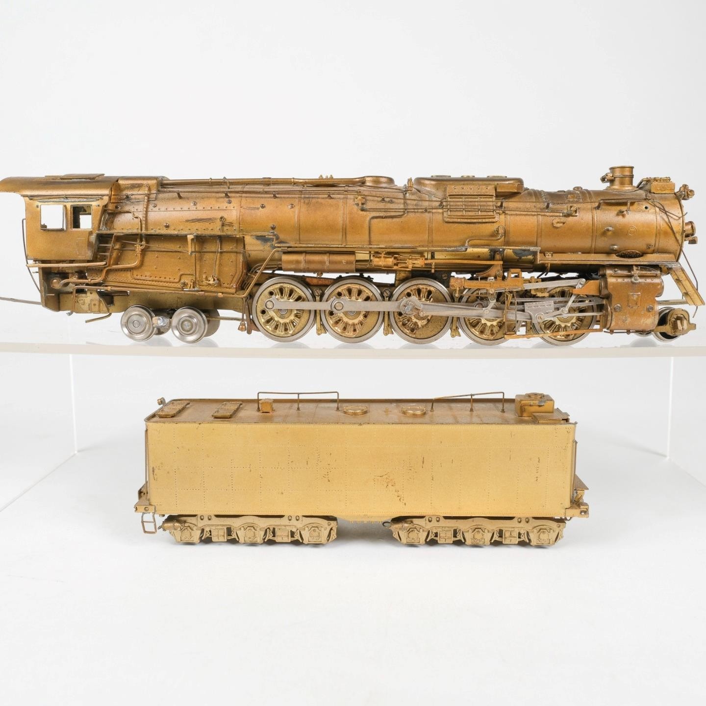 Samhongsa HO Scale Unpainted Brass 2-10-4 Steam Locomotive & Tender