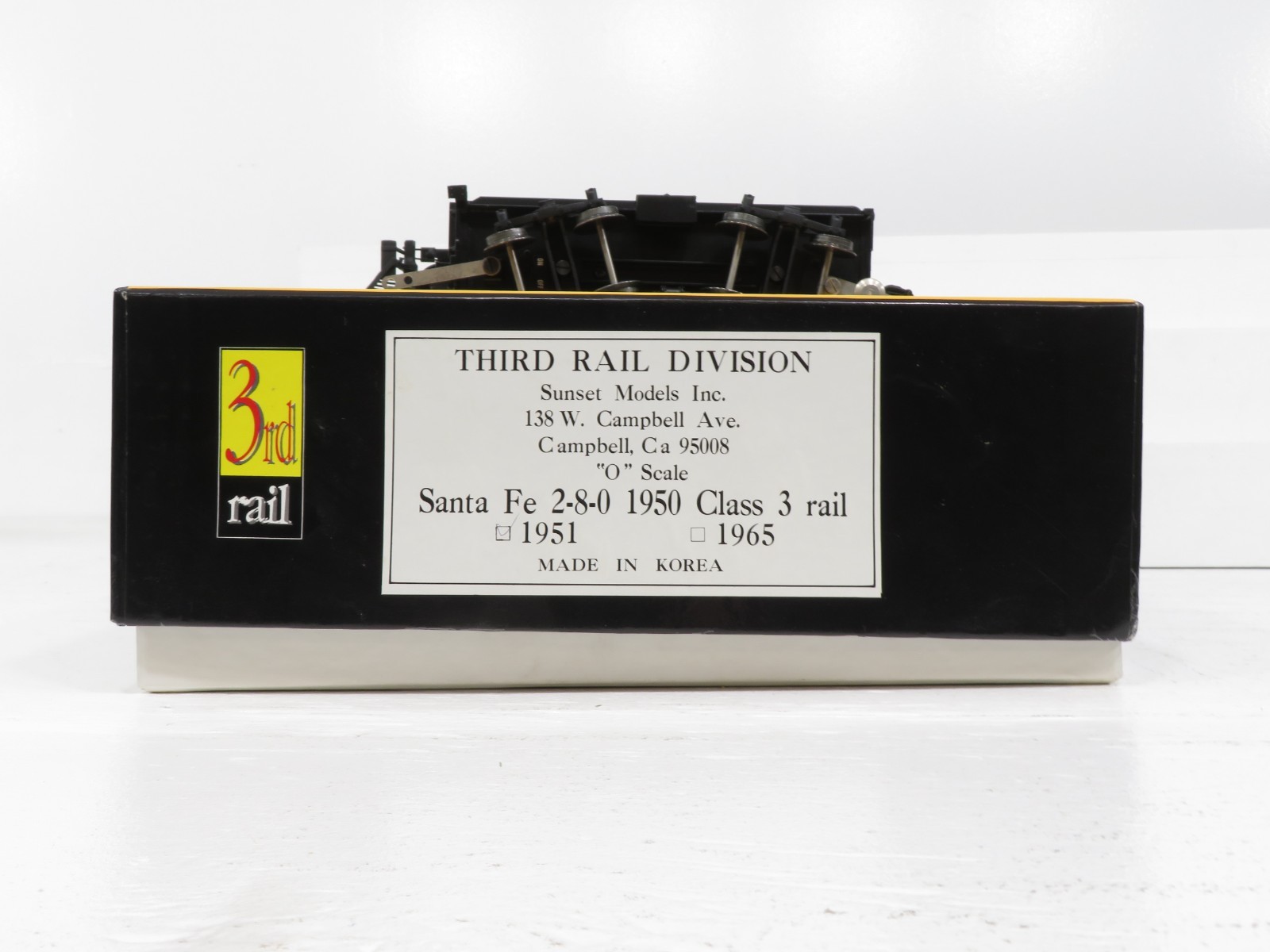 Sunset Models 3rd Rail 1951 Brass Santa Fe 2-8-0 1950 Locomotive LN