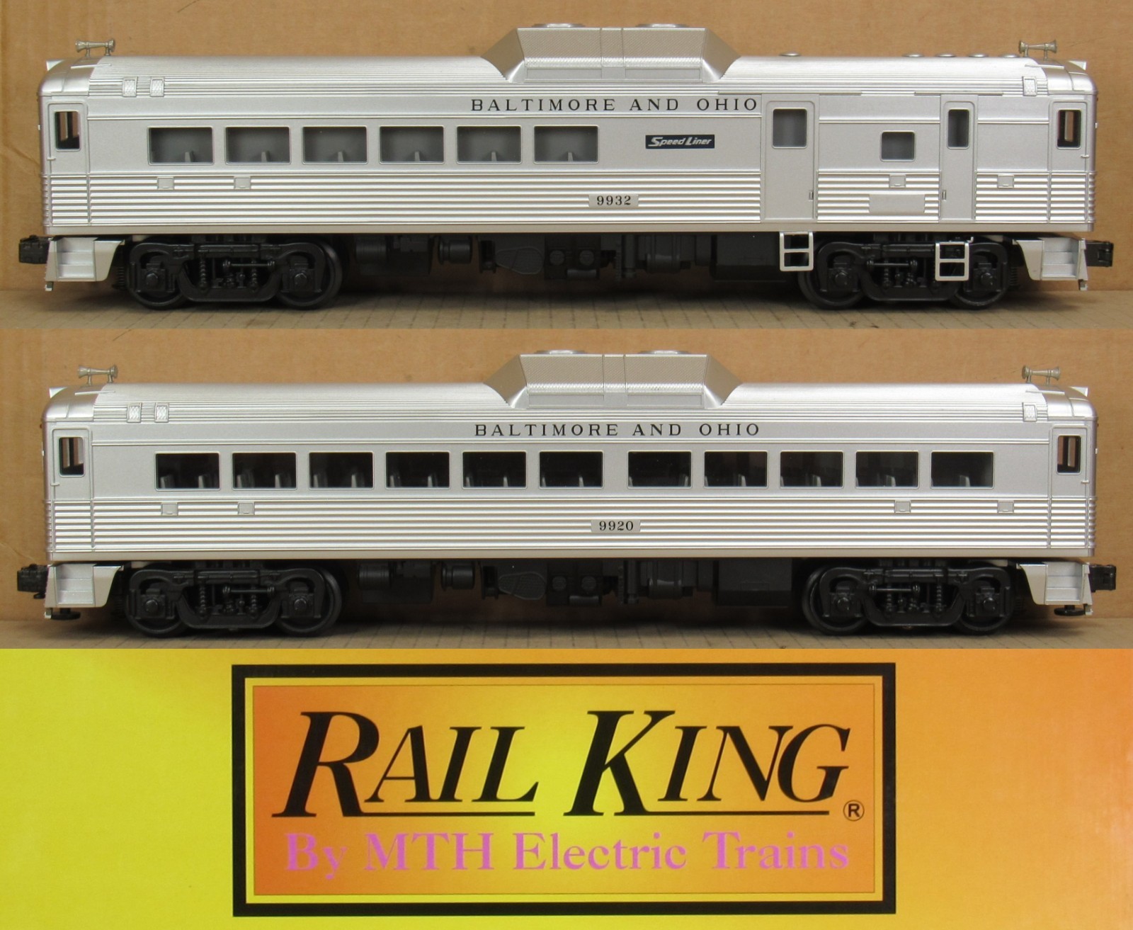 MTH Railking 30-2144-1 B&O (Baltimore & Ohio) RDC Budd 2-Car Set w/PS1 O-Gauge