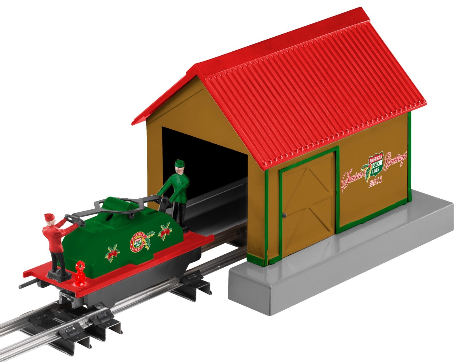 American Flyer 6-48096 Christmas Handcar and Shed – New