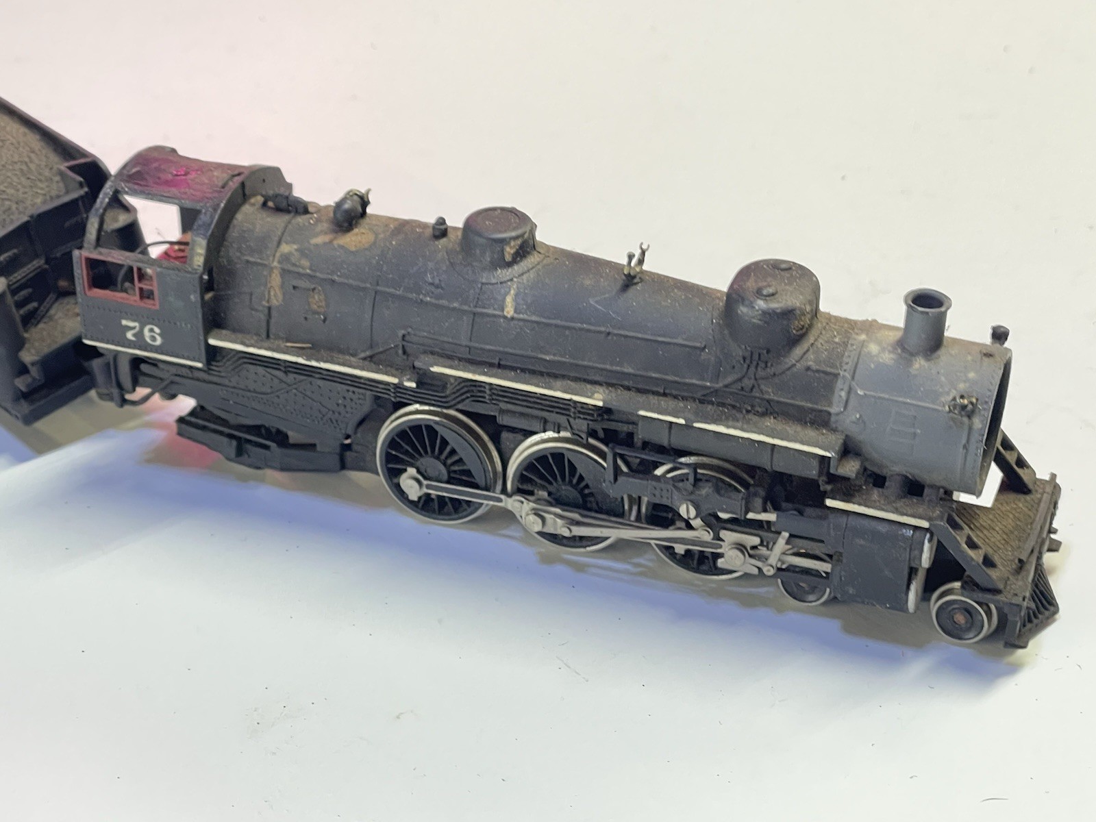 Vtg FIRECLAY AND CLEAR CREEK HO Steam Locomotive 76 Yugoslavia *FOR PARTS AS IS*