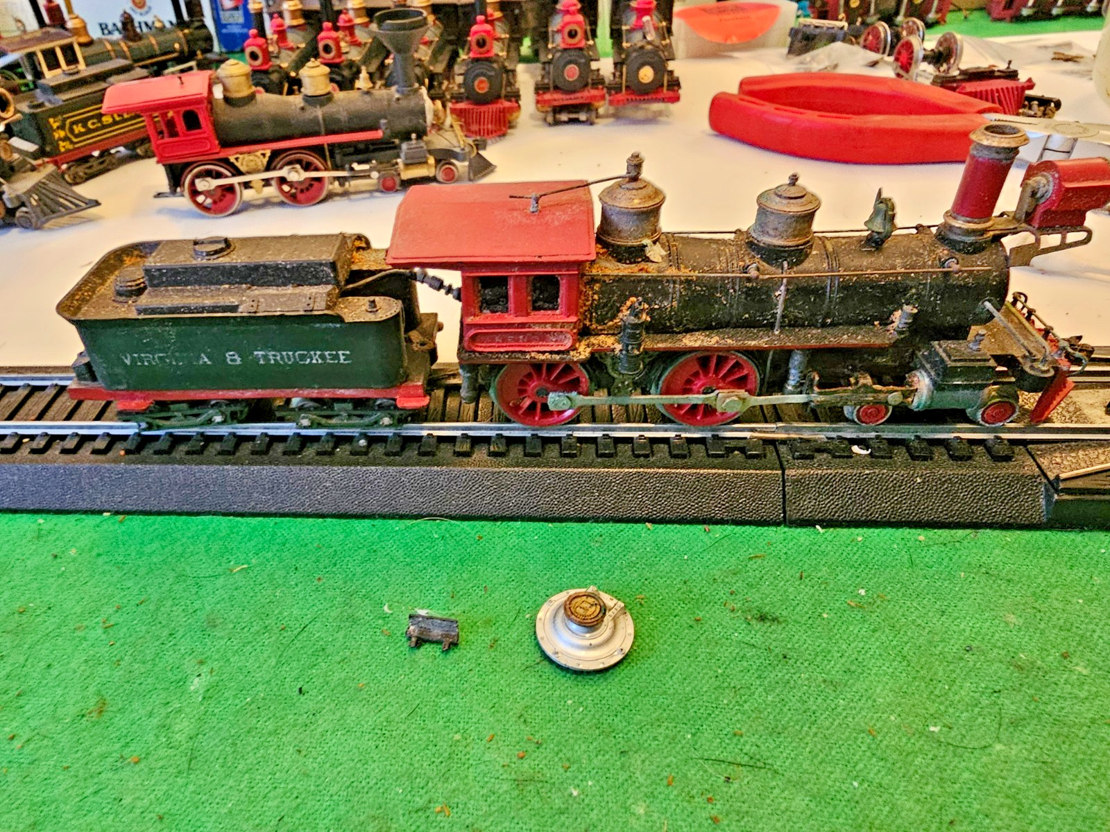 Vintage HO Scale 4-4-0 Virginia & Truckee Reno Locomotive & Tender Set Restored