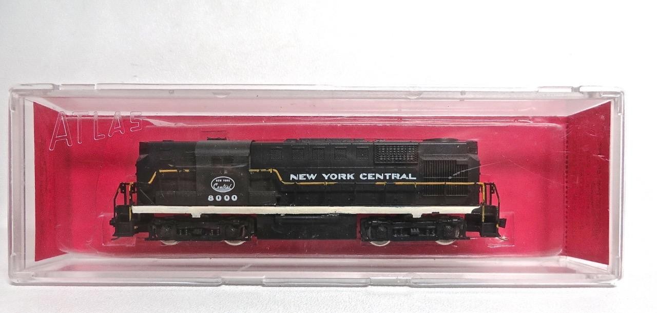 N Gauge Atlas 4263 New York Central RS-11 Powered Diesel Cab 8000 Boxed & Tested