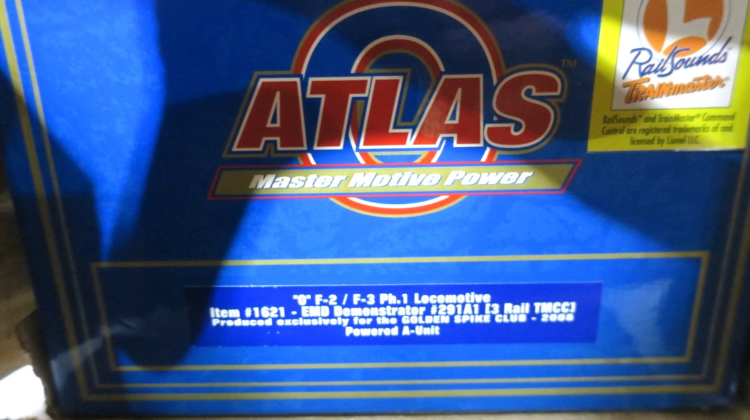 Atlas F-2/F-3 #1621 Ph.1 Diesel Locomotive EMD Demonstrator #291A1 A Unit