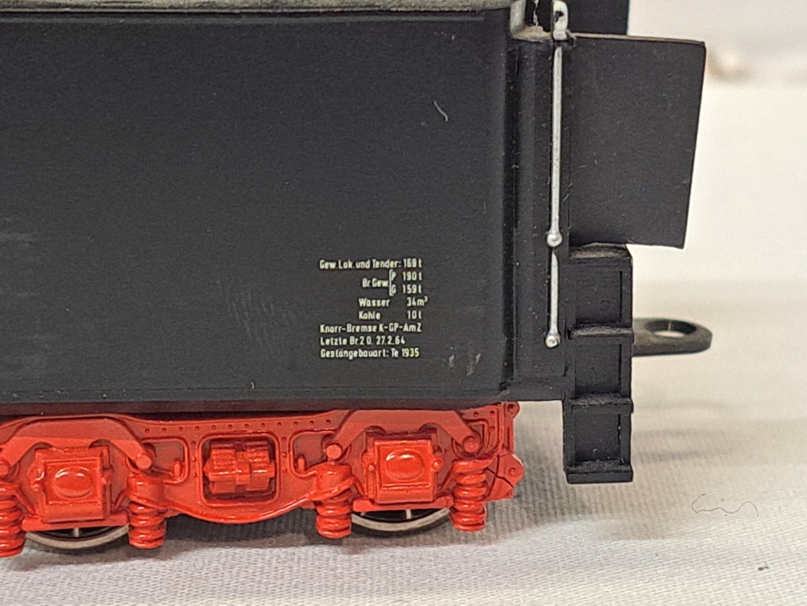 Marklin HO Tender For 800 Series Locomotive TM800 Märklin Black and Red Diecast