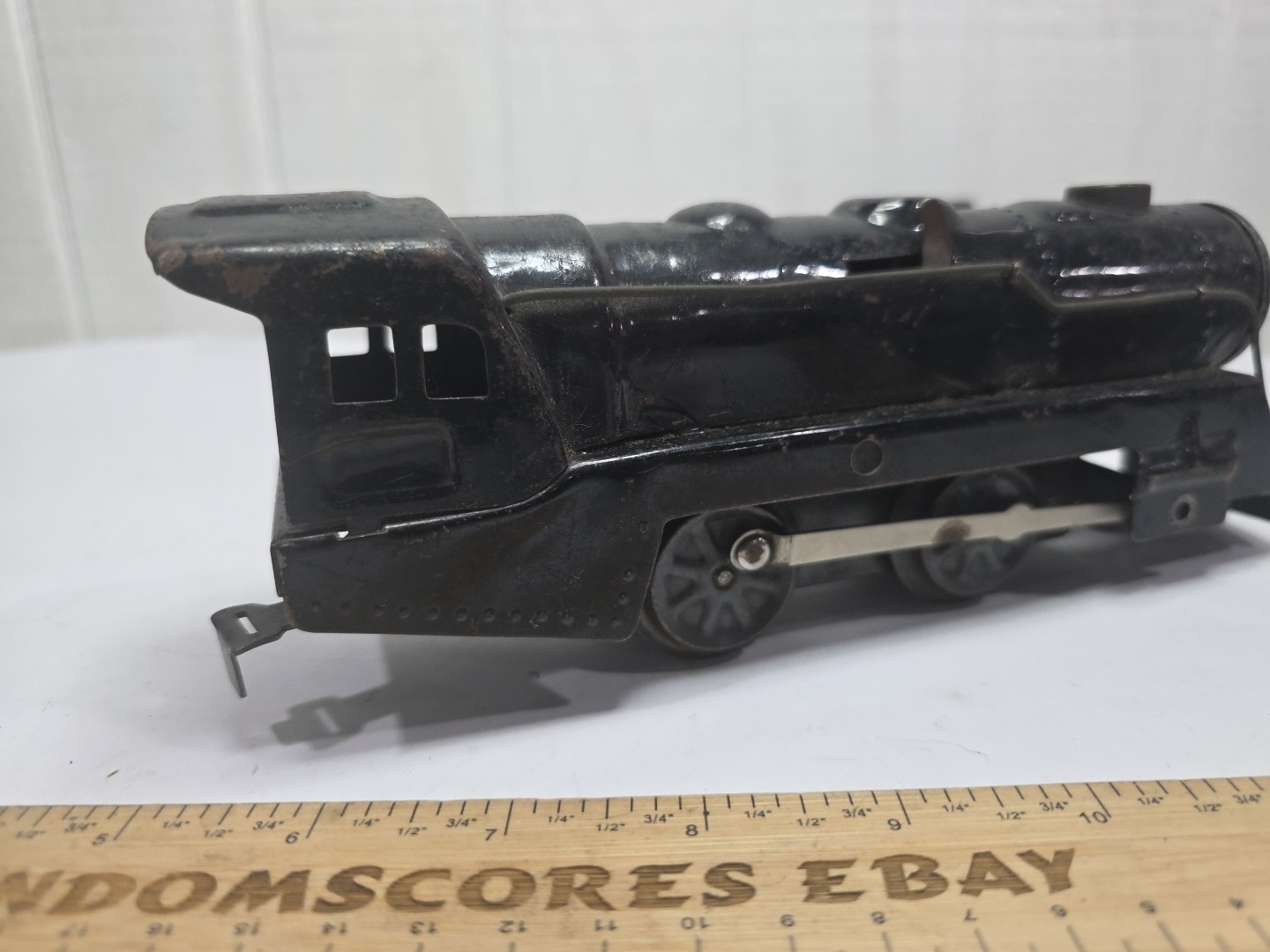 MARX Pre War O Gauge Pressed Steel Wind Up Locomotive *NO KEY* Tested Works Tank