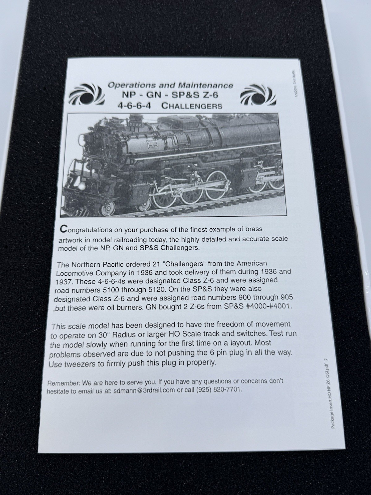 HO Sunset Models Spokane Portland Seattle Z-6 4-8-8-4 Challenger SP&S DCC SOUND
