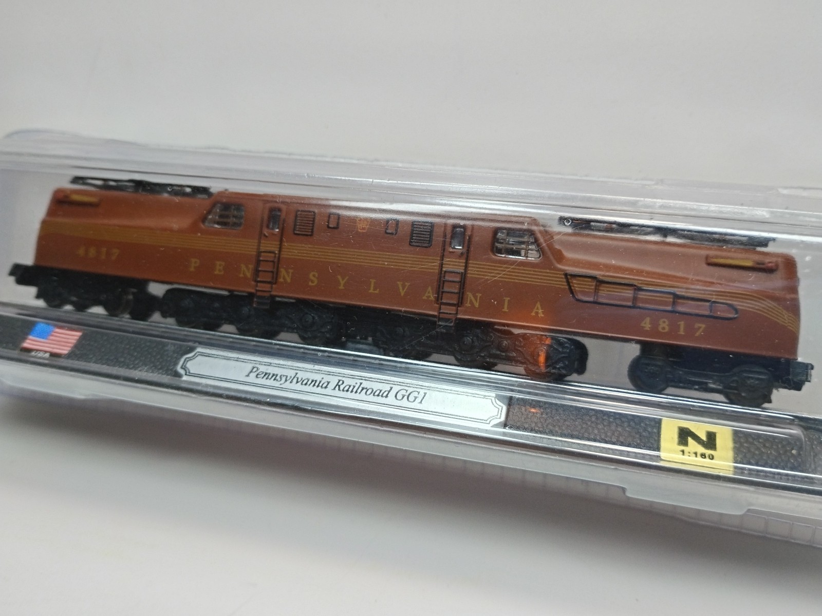 Pennsylvania Train 4817 GG1 USA 1:160 Railroad Locomotive Display USA Del Prado