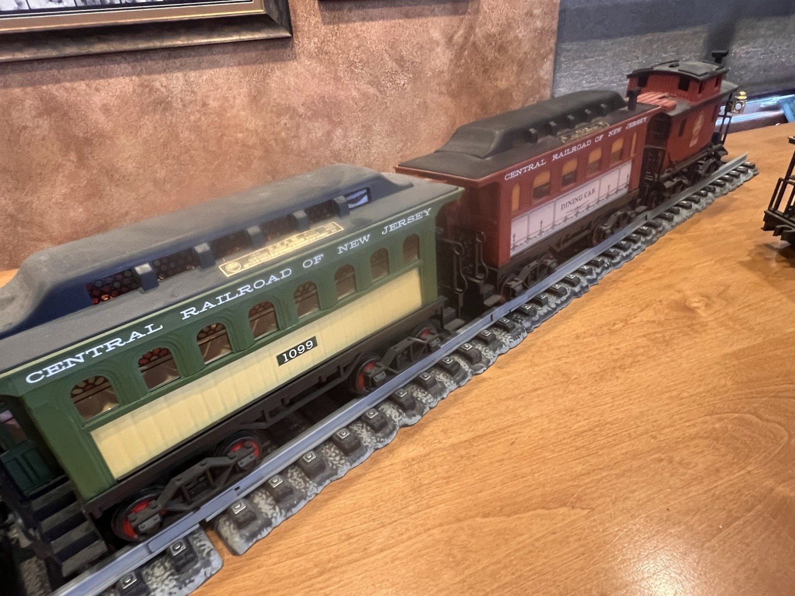 Jim Beam Decanter Locomotive Train Set Central Railroad of New Jersey
