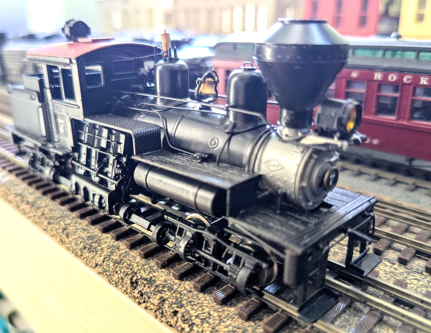 L@@K! BRASS HILLCREST R.R. LIMA 25-TON SHAY PFM UNITED HO *PRO-PAINT *RUNS G@@D!