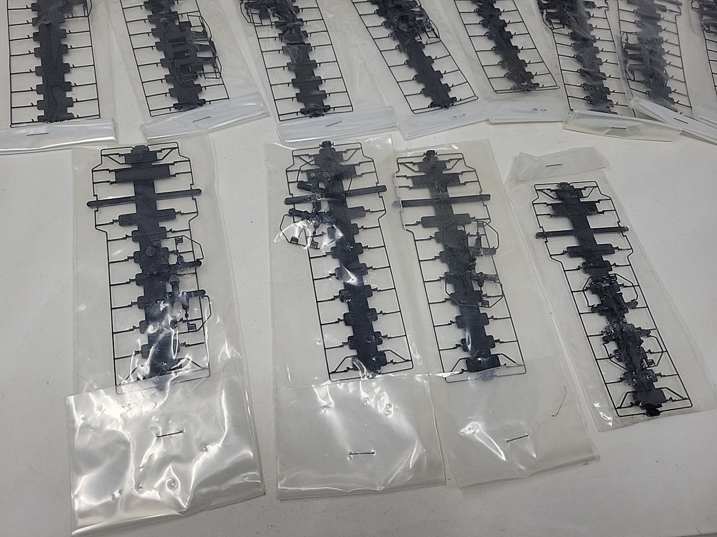 Lot of 18 HO Scale Locomotive Handrail Kits, Brand Unknown