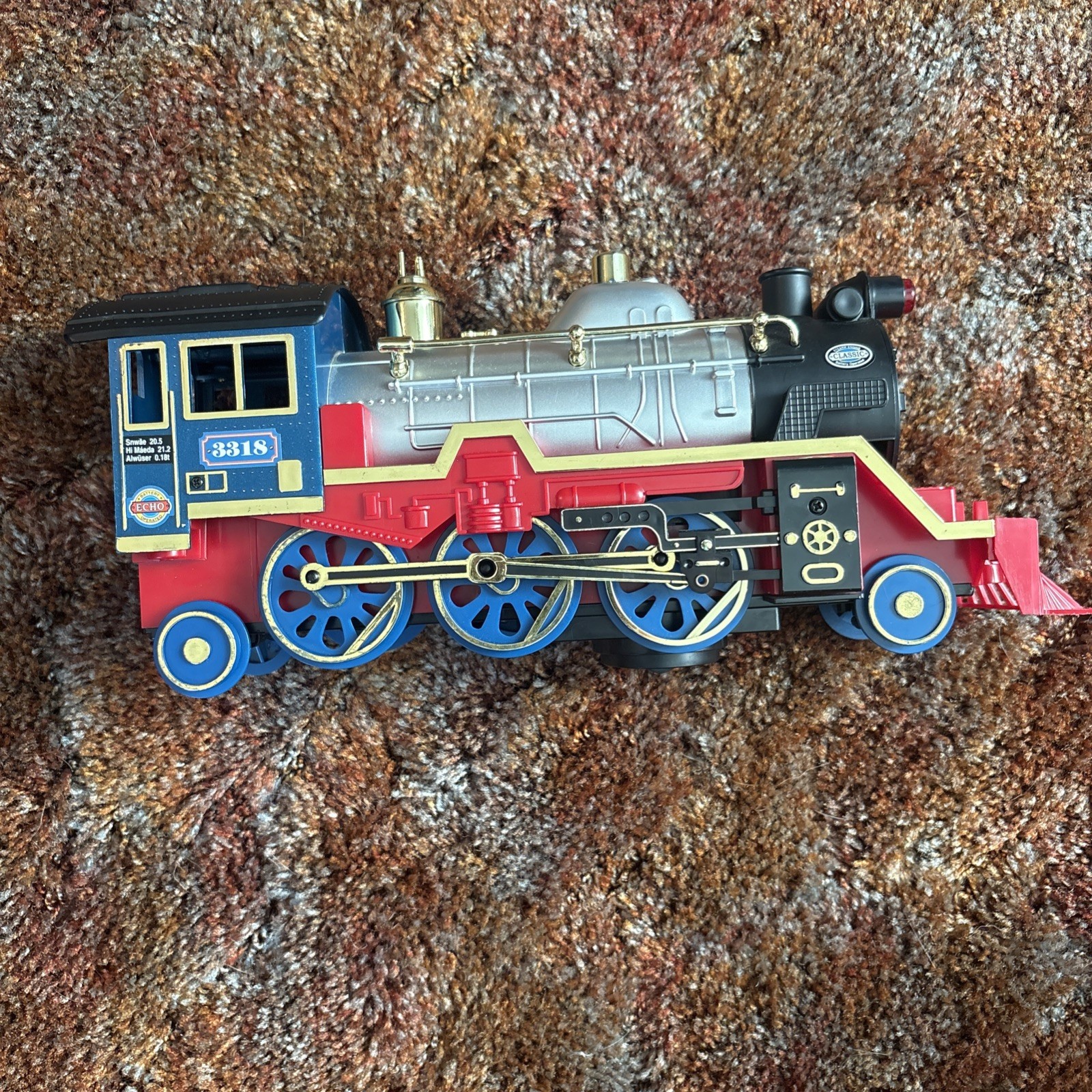 Vintage Echo Classic No. 3318 Battery Operated Steam Locomotive Train Engine
