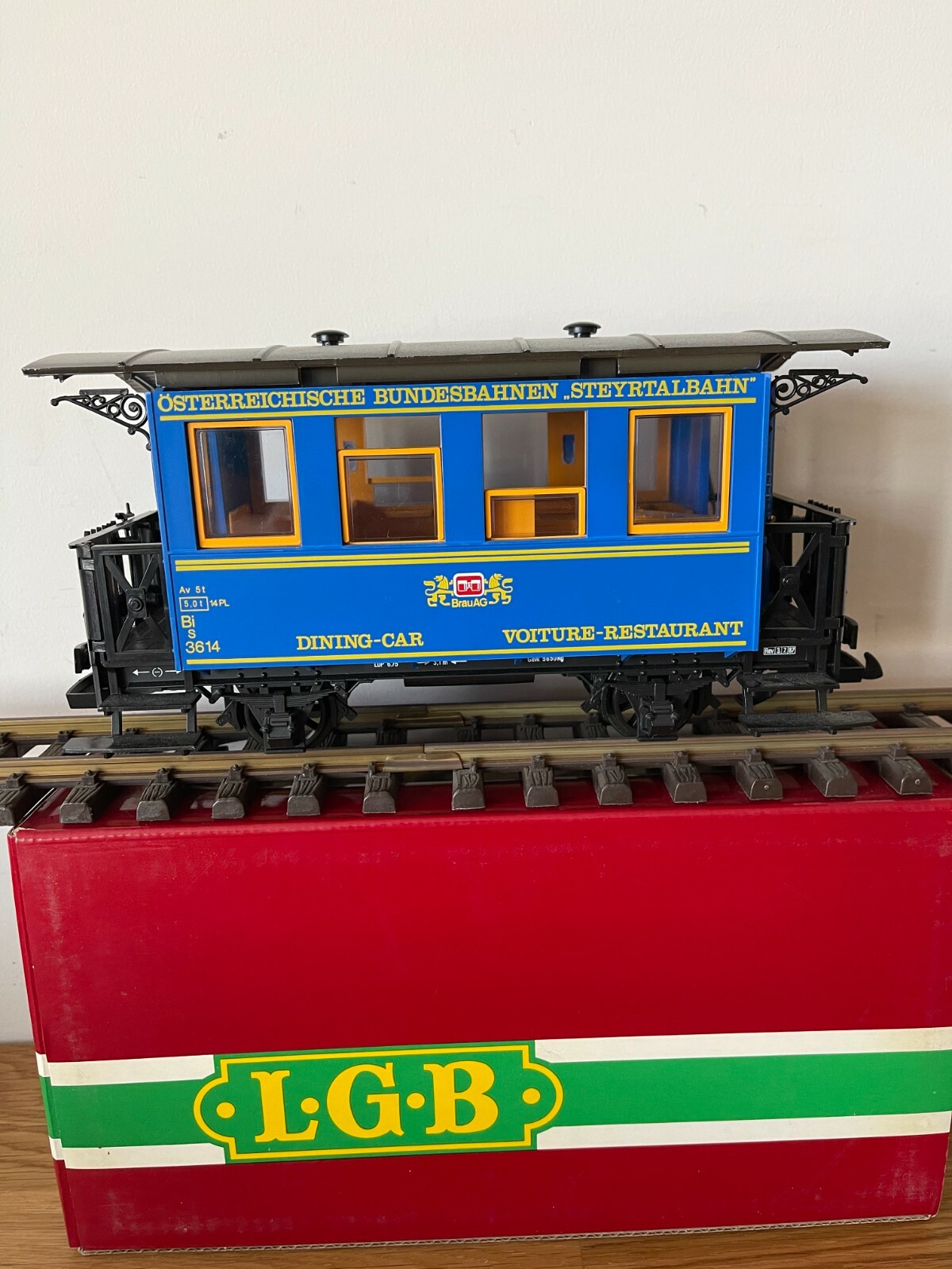 LGB LEHMANN 3013 Bi/s TYPE DINING CAR OF THE STEYRTAL RAILWAY G SCALE